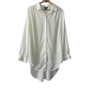 Express Soft Long Sleeve Button Down Top